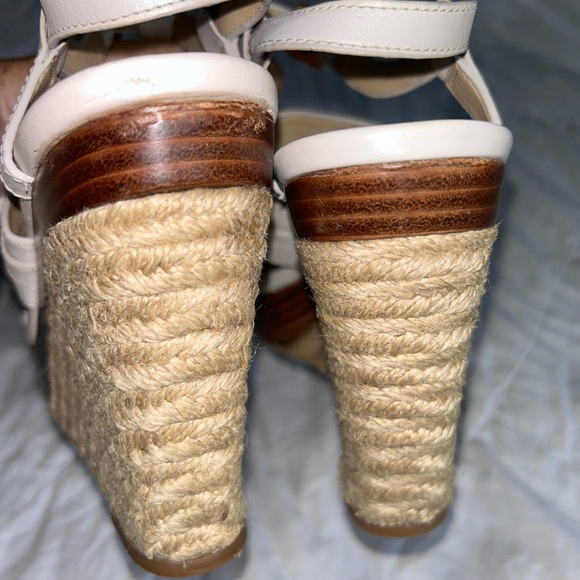 Michael Kors - Mackenzie Wedge Sandal eggshell white size 7.5 Open Toe platform - Picture 9 of 15